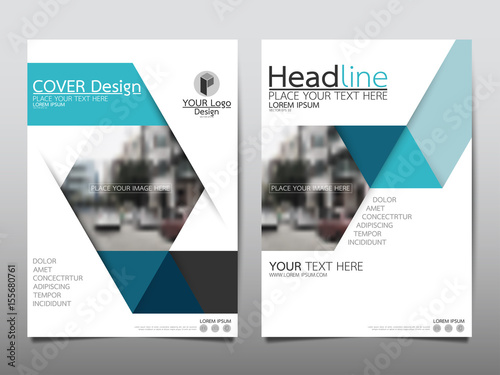 Blue flyer cover business brochure vector design, Leaflet advertising abstract background, Modern poster magazine layout template, Annual report for presentation.