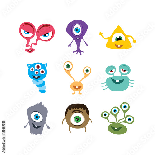 cute adorable scary monster cartoon fictional character