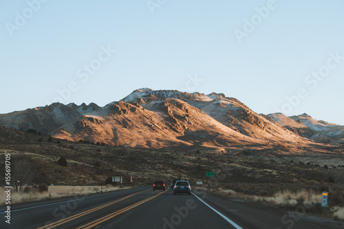 Beautiful Mountain and Long Highway Road