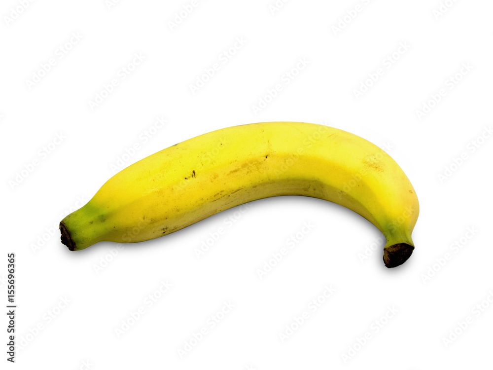 A yellow banana isolated on white background A yellow banana isolated on white background