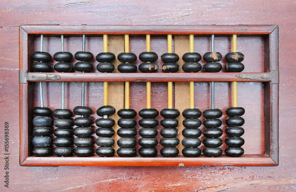 Chinese ABACUS old antique calculator retro finance education ,tool work  business accounting. Stock Photo | Adobe Stock