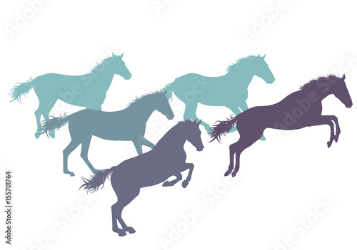 Horse abstract vector background isolated