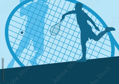 Tennis player male vector abstract