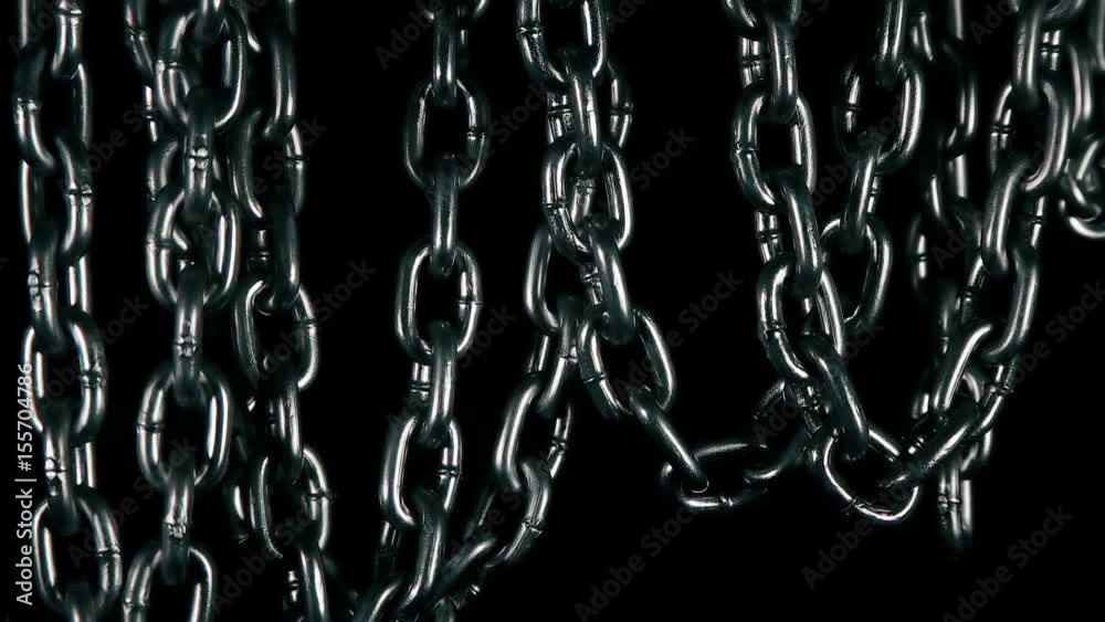Many chains hang and swing