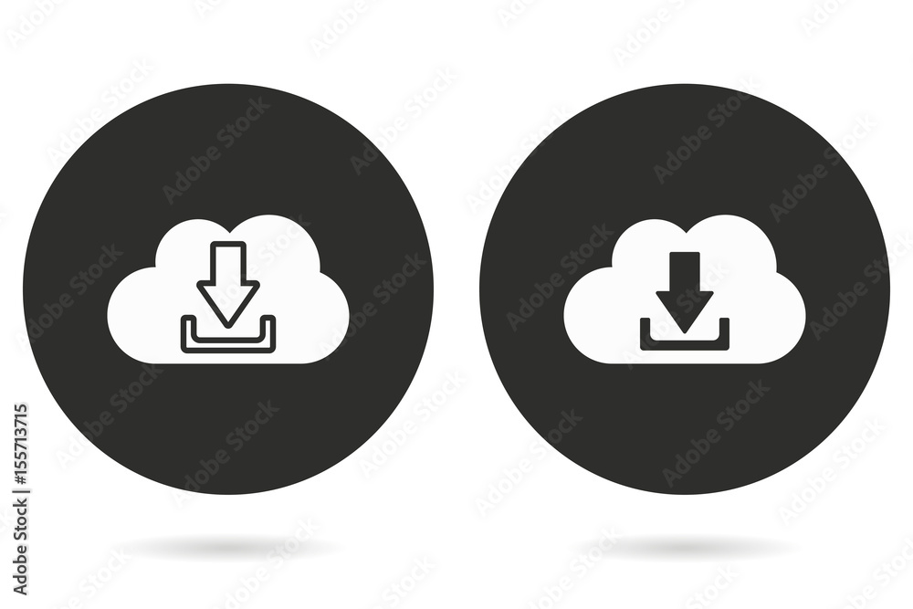 Cloud download - vector icon.