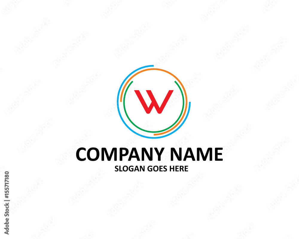 W Letter Circle Logo W Letter Circle Logo