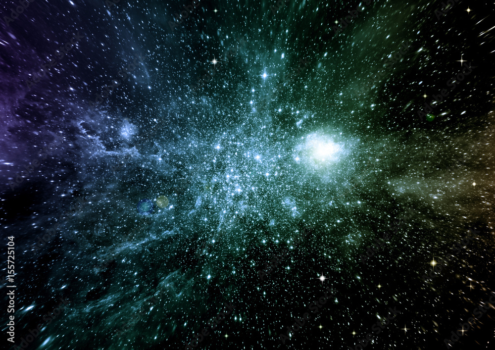 galaxy in a free space galaxy in a free space