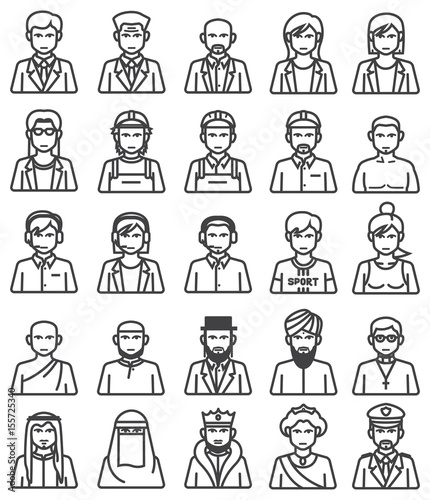flat icon people and profession