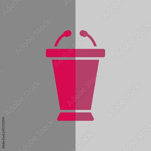 lectern with microphone icon stock vector illustration flat design