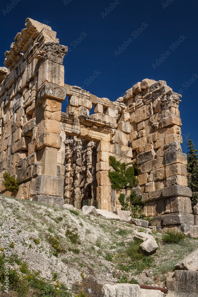 Ruins of the ancient temple at Niha Bekaa village, Lebanon