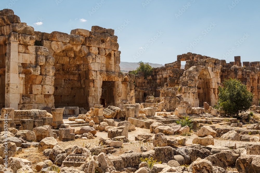 Ruins of the ancient Roman sacred site Baalbek, Lebanon