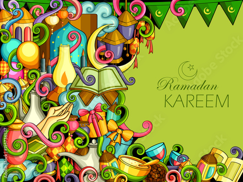 Ramadan Kareem Blessing for Eid background