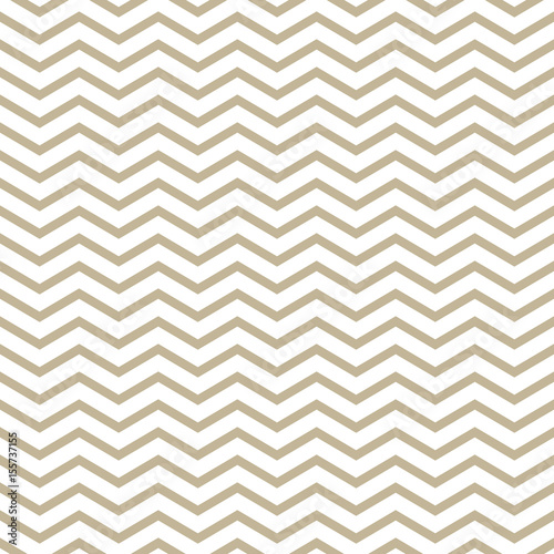 Gold Geometric Abstract Waves on White Background, Seamless Pattern for Fabric and Wrapping Paper, Vector Illustration © serz72