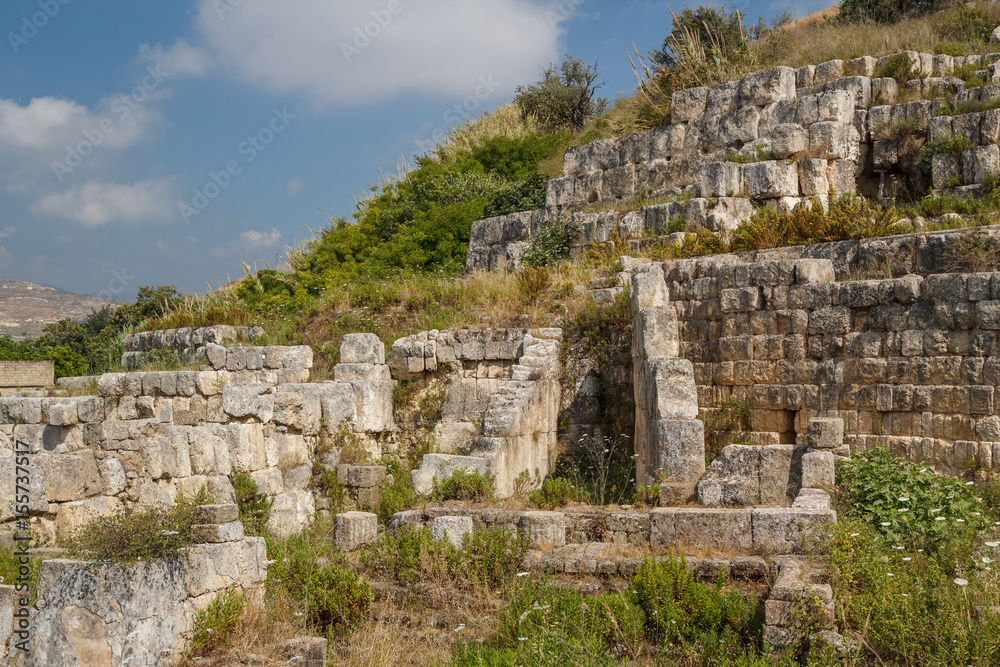 Ruins of Temple of Eshmun near Sidon, Lebanon