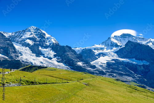 Beautiful mountain scenery at Grindelwald and Jungfrau - Switzerland