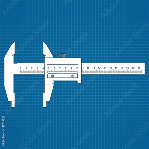 Caliper. Black drawing