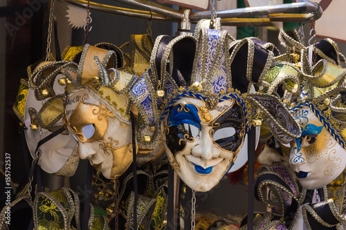 Tipiche maschere del carnevale di Venezia in Italia