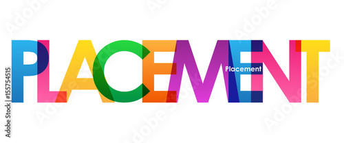 PLACEMENT Colourful Vector Letters Icon