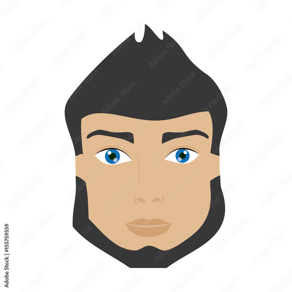 cartoon man face icon over white background. colorful design. vector illustration cartoon man face icon over white background. colorful design. vector illustration