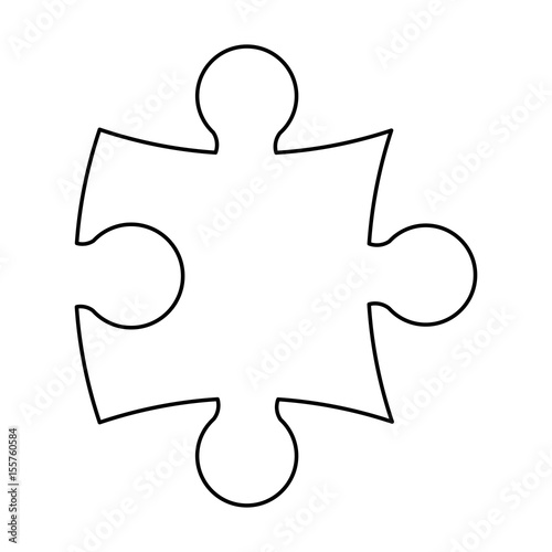puzzle silhouette vector symbol icon design.