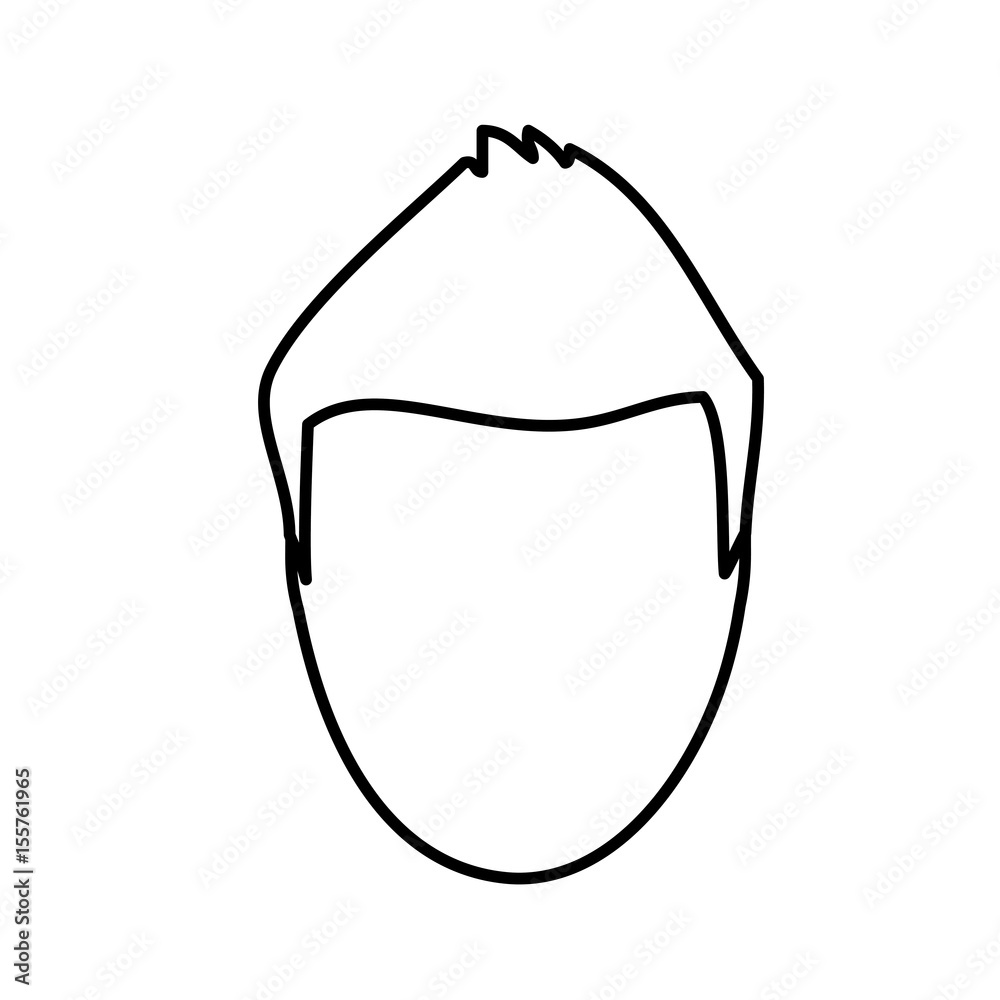 man face icon over white background. vector illustration man face icon over white background. vector illustration