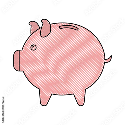 piggy savings isolated icon vector illustration design