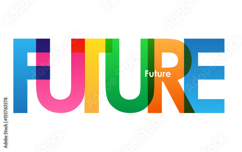 FUTURE Colourful Vector Letters icon