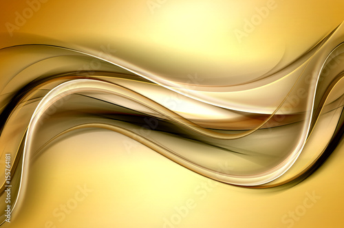 Gold Waves Design Background