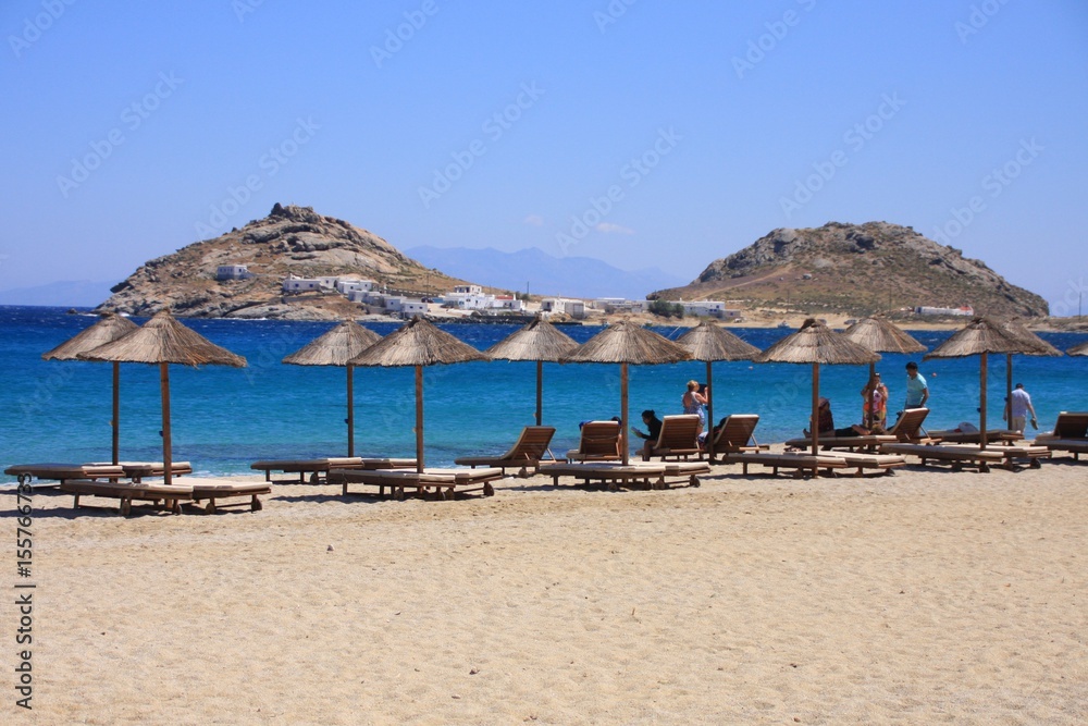 une plage à Mykonos