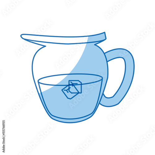 detox drink in a jar glass with ice refreshment vector illustration © Jemastock