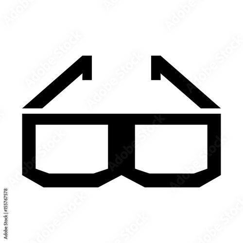 glasses 3d isolated icon vector illustration design