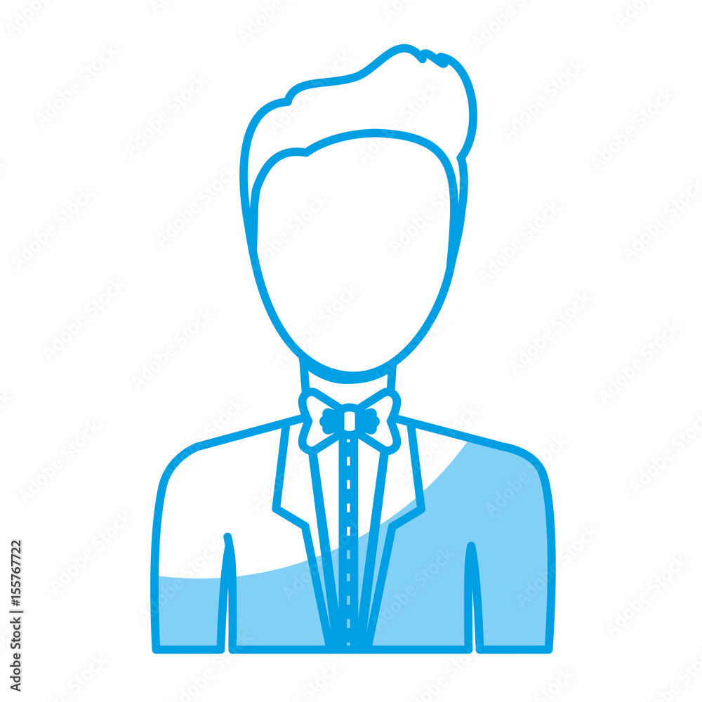 Obraz premium avatar man wearing elegant clothes icon over white background. vector illustration