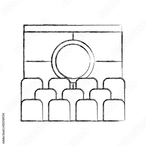 cinema scene isolated icon vector illustration design