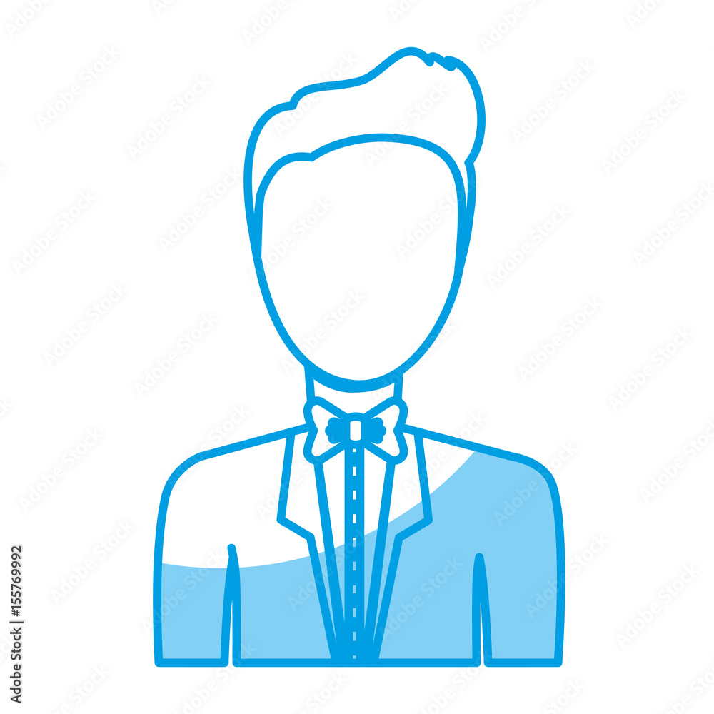 avatar man wearing elegant clothes icon over white background. vector illustration avatar man wearing elegant clothes icon over white background. vector illustration