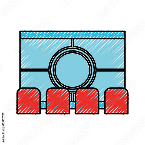 cinema scene isolated icon vector illustration design