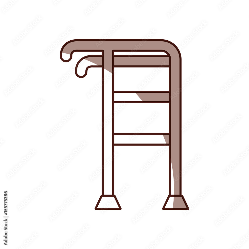 Elderly walker isolated icon vector illustration design