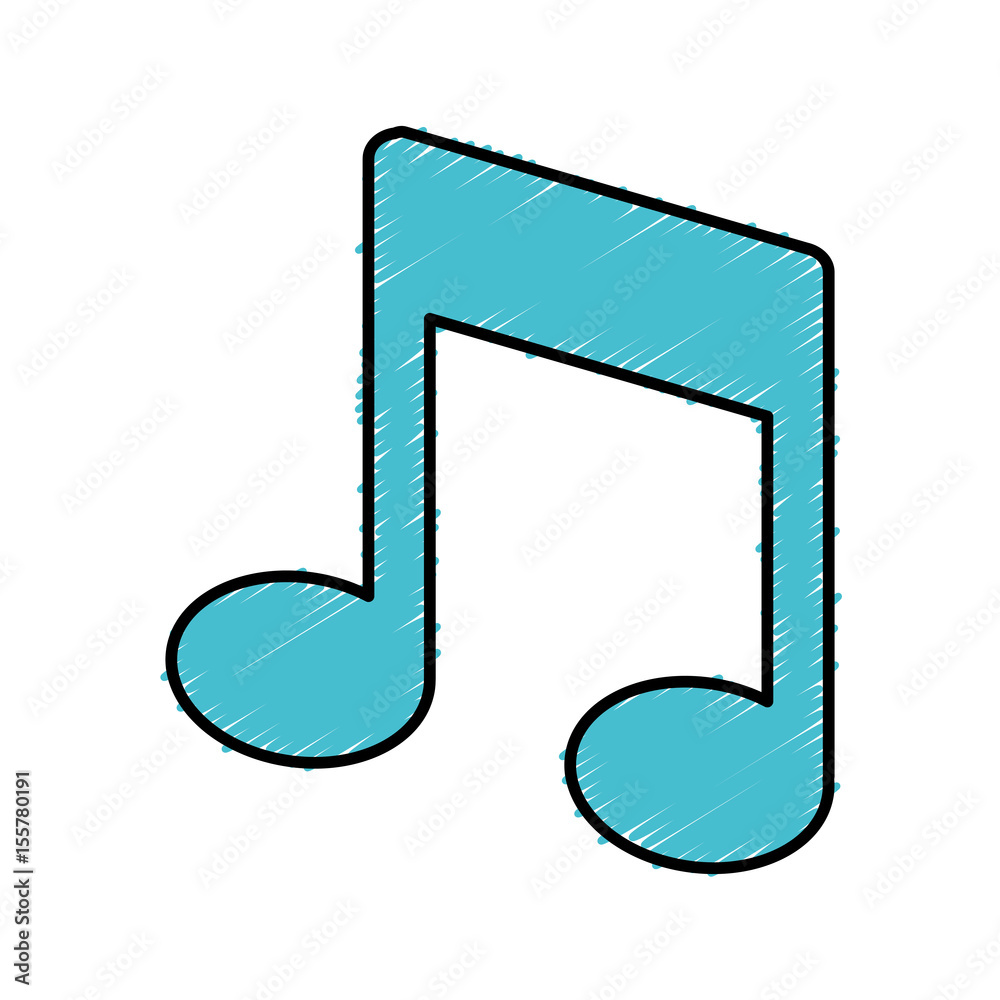 musical note icon over white background. vector illustration musical note icon over white background. vector illustration
