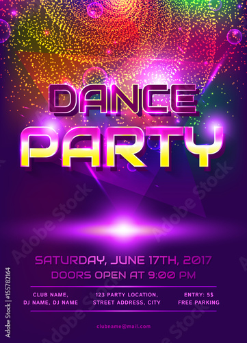 Dance party invitation.