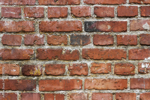 Background red old brick wall