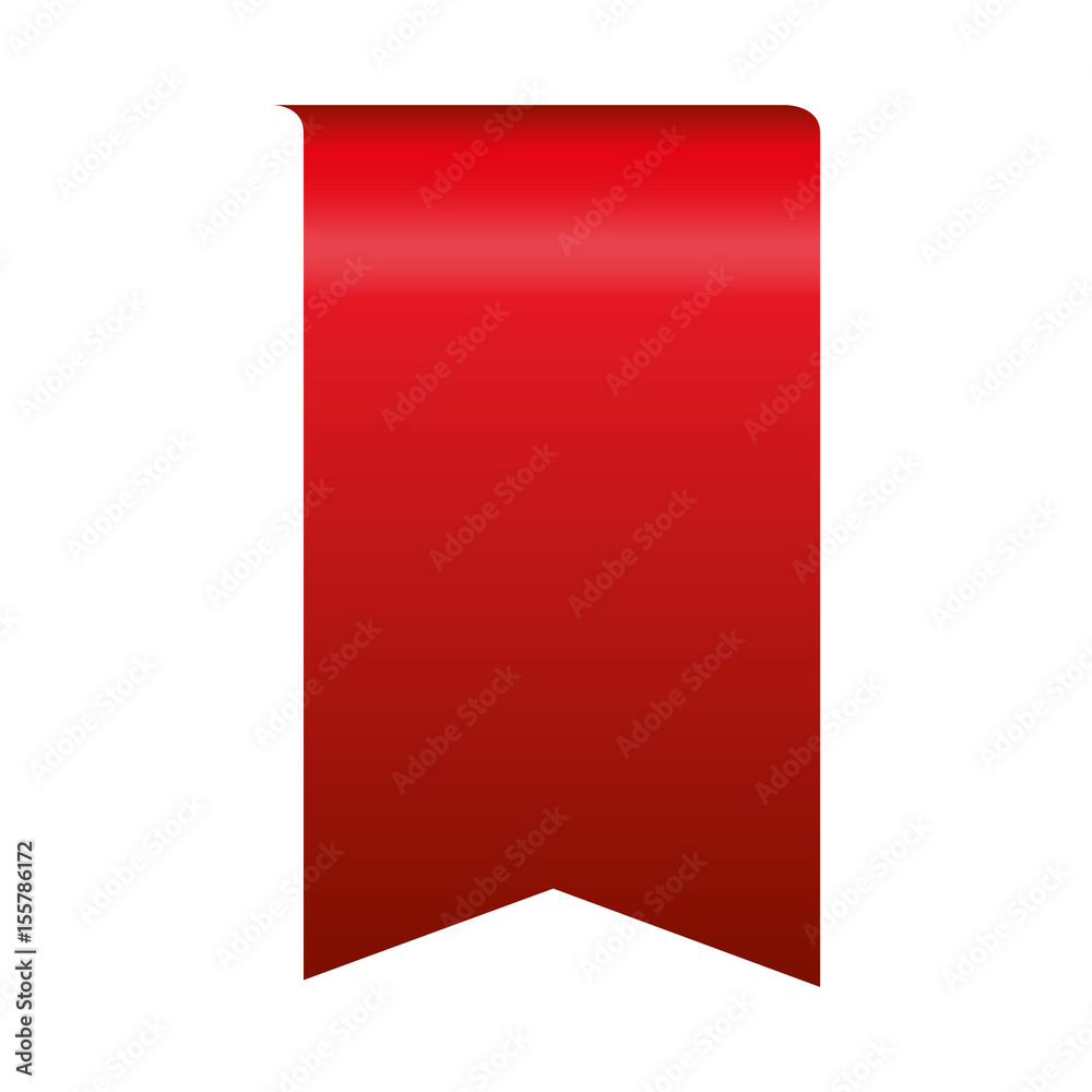 ribbon icon over white background. colorful design.  vector illustration
