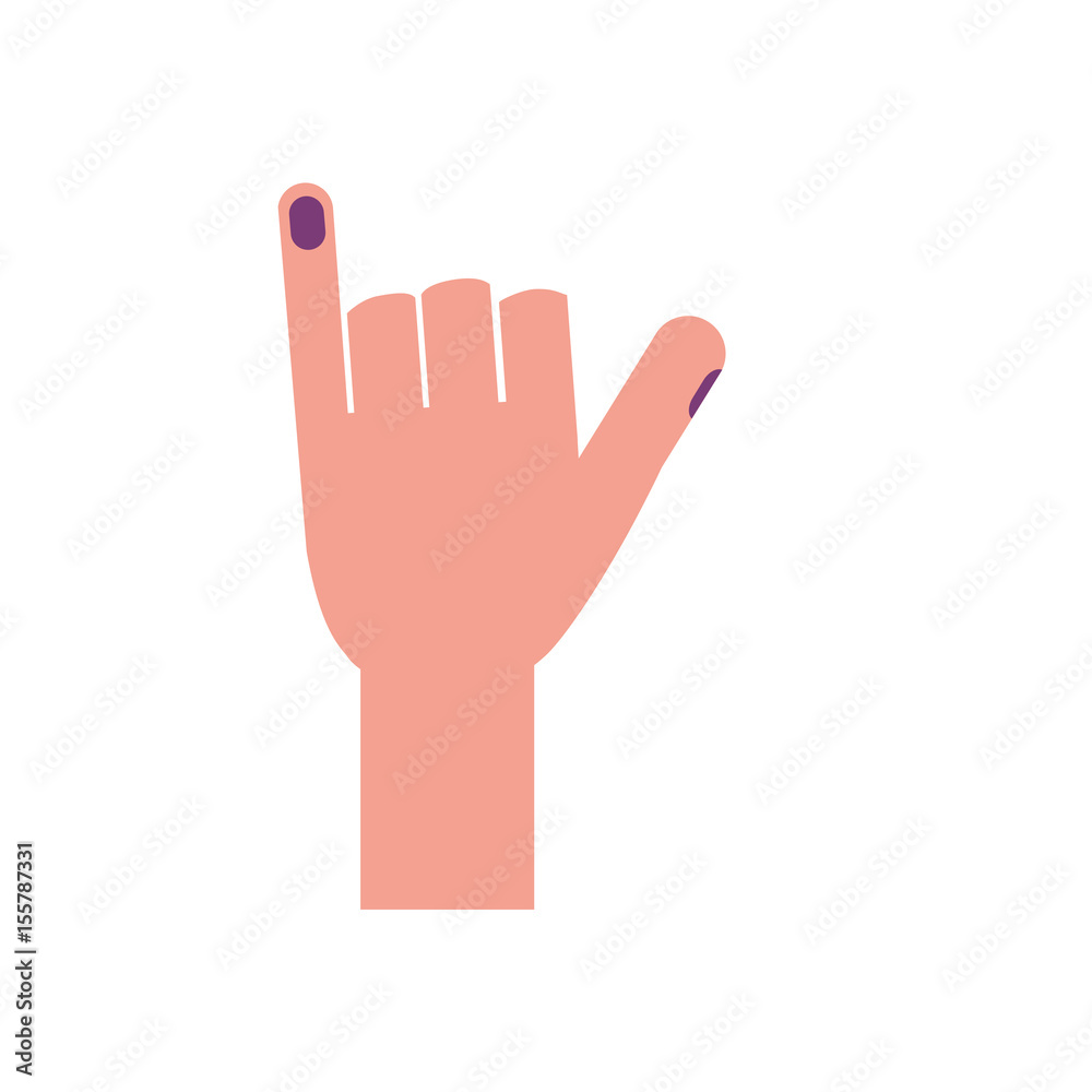 Obraz premium Human hand icon over white background. vector illustration