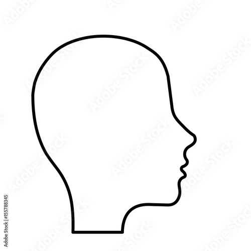 man head icon over white background. vector illustration