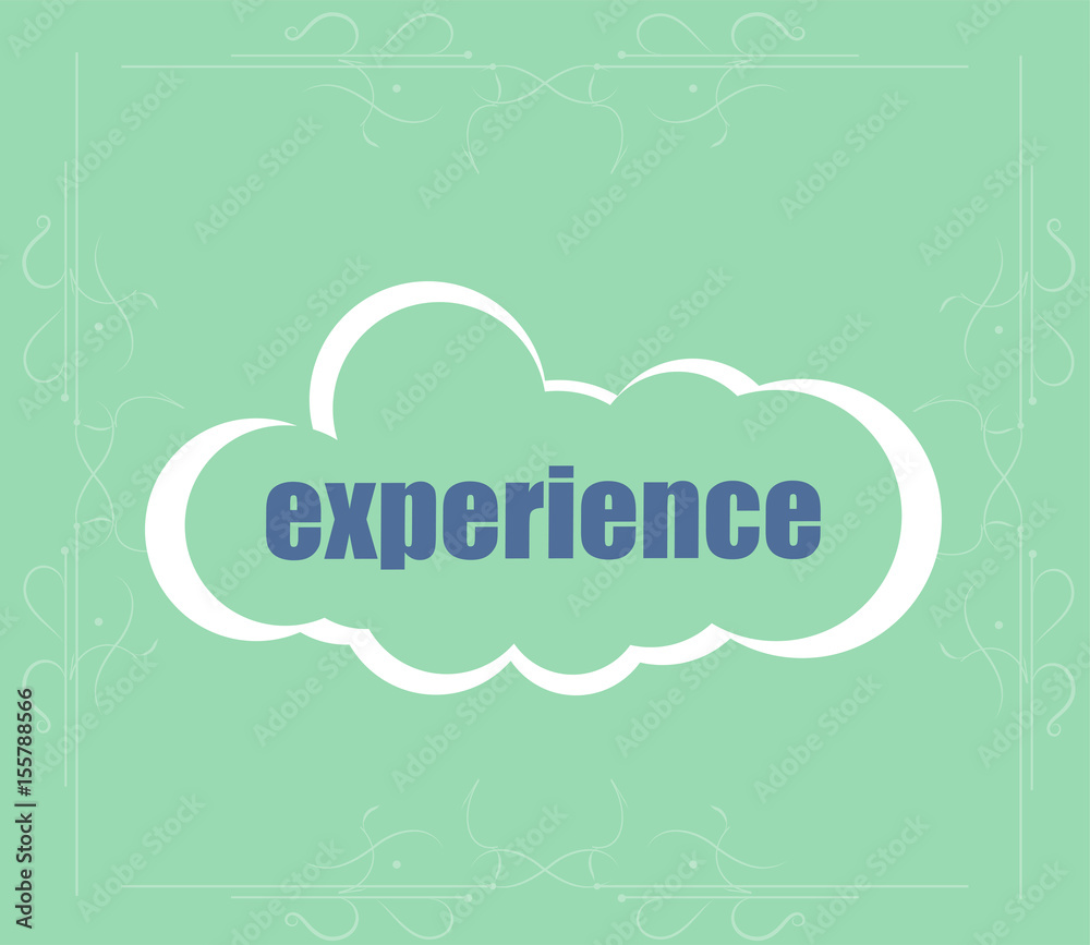 business concept. text experience . Abstract cloud containing words related to leadership business concept. text experience . Abstract cloud containing words related to leadership