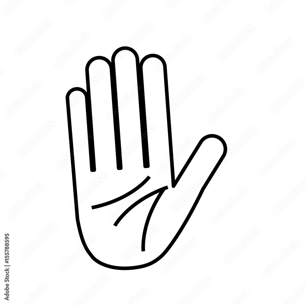 Human hand icon over white background. vector illustration Human hand icon over white background. vector illustration