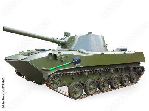 Russian green infantry fighting vehicle isolated