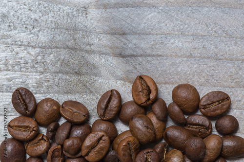 Coffee Konzept vor grauem Holz photo