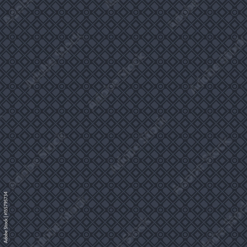 Vector black elegant geometric seamless pattern. Ornamental seamless background