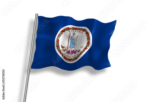 Drapeau de Virginie (USA) en qualité vectorielle