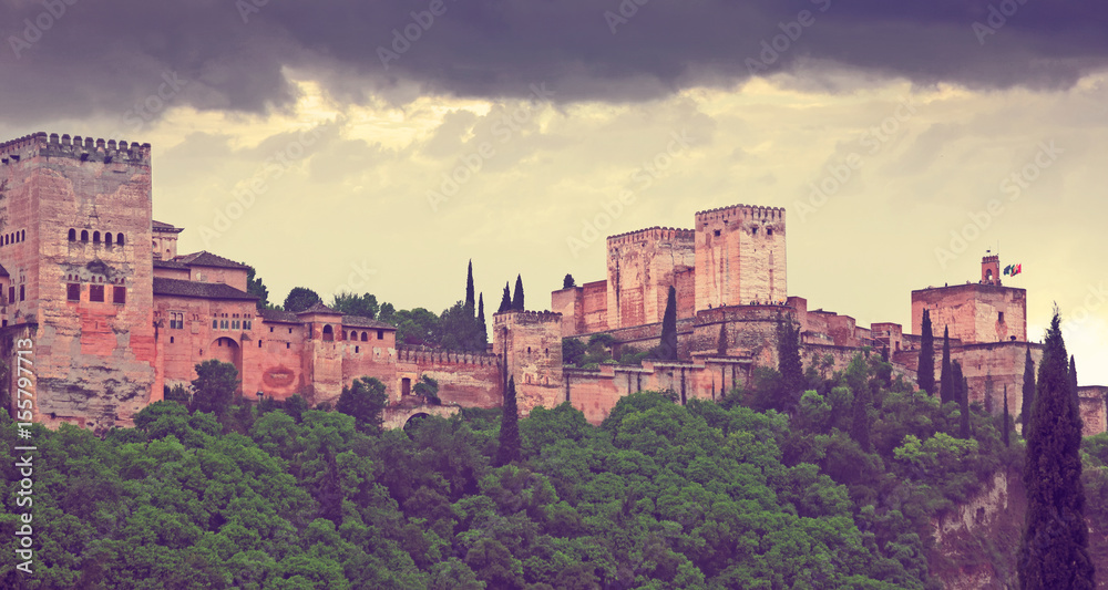 view of  Alcazaba at Alhambra.  Granada