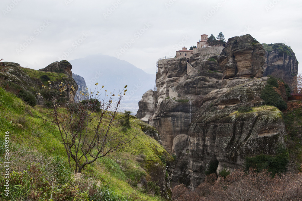 Naklejka premium Meteora monasteries, Thessaly, Greece